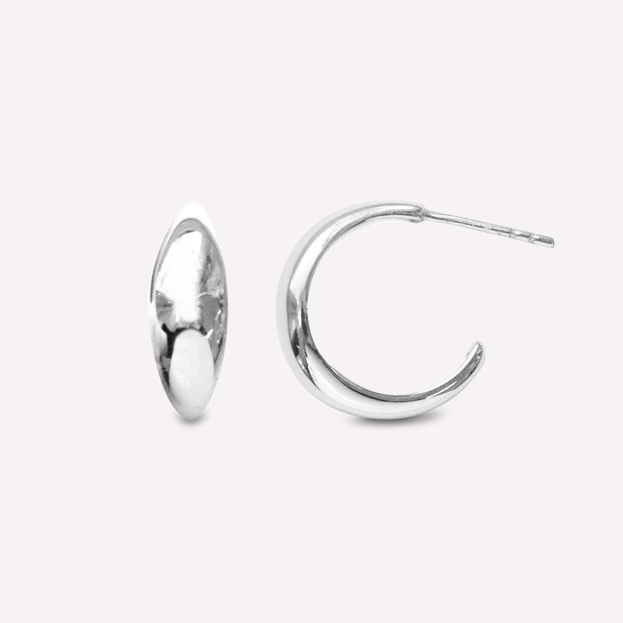 Ocean Flow Polished Hoops mittel